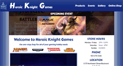 Desktop Screenshot of heroicknightgames.com